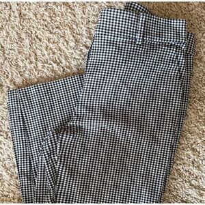 LOFT Marisa Riviera Crop Pants in Black White Gingham.